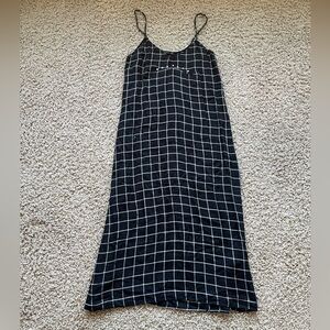 Zara checked slip dress with rhinestone detail